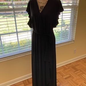Maxi Black wrap dress